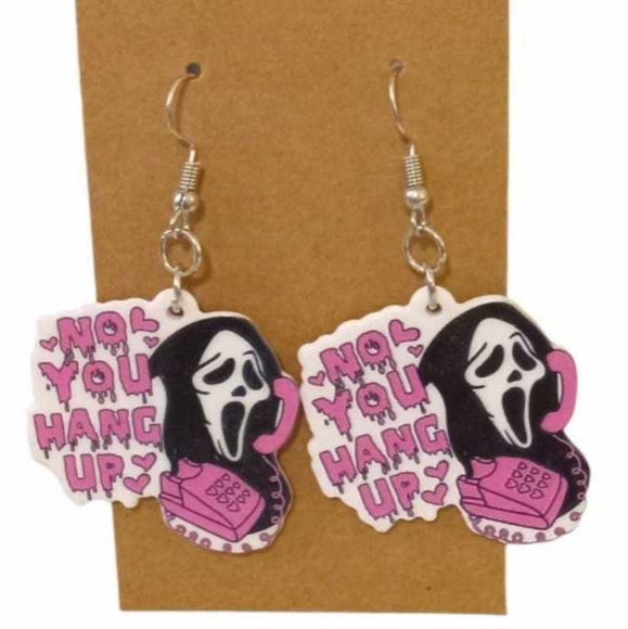 Ghostface Scream Dangle Earrings - Picture 1 of 1